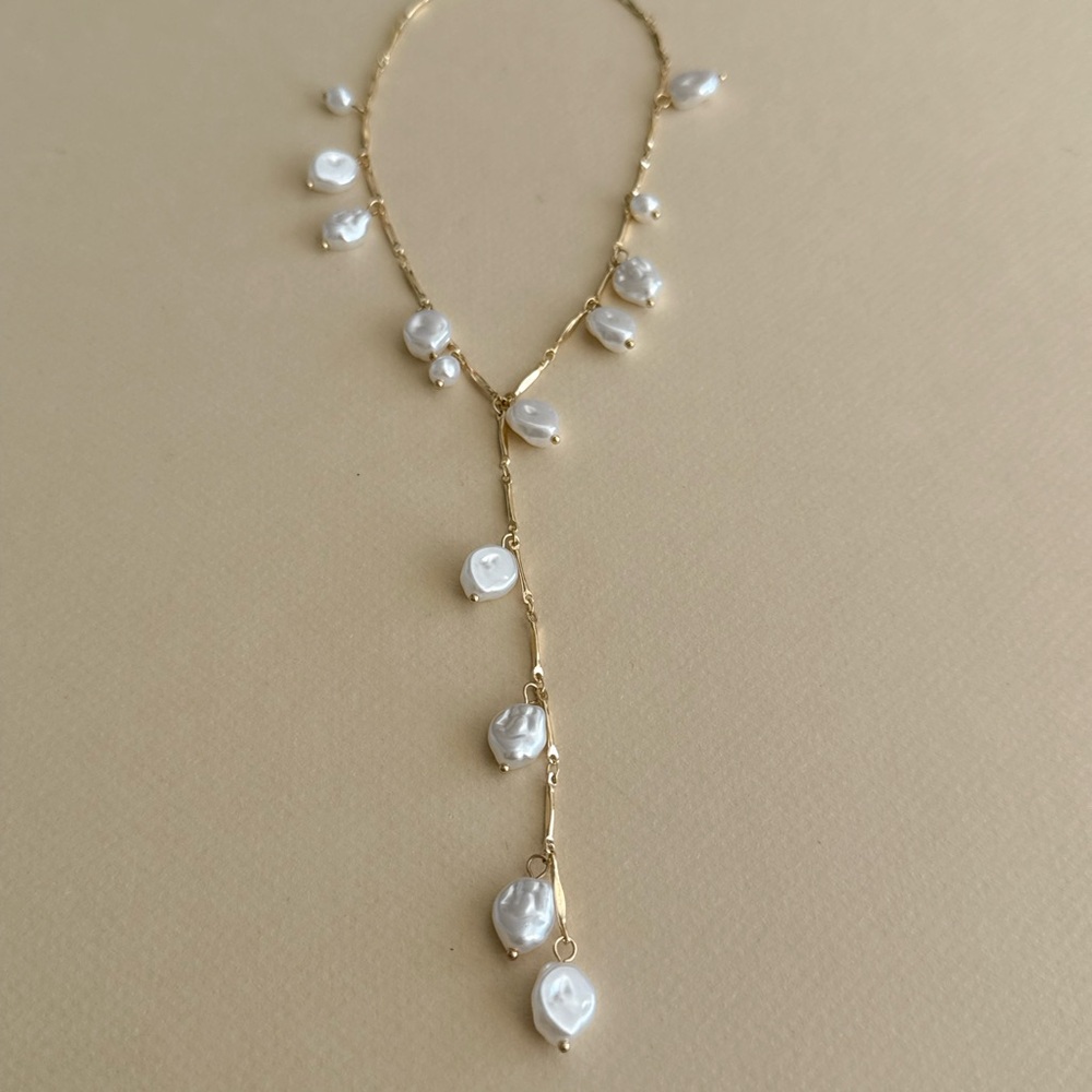 Pearl Drop Necklace #2305 - Picture 4 of 6